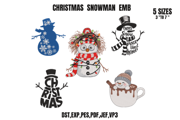 5 Christmas Snowman Embroidery Bundle Review