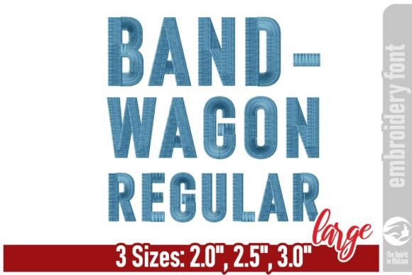 Bandwagon Regular Embroidery Font - L Review for Etsy Sellers