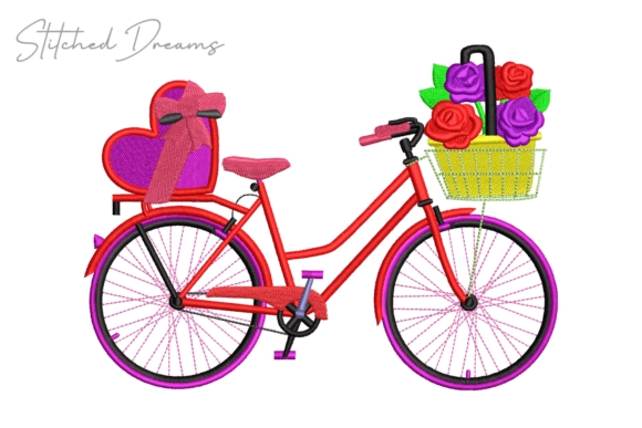Bike Carrying Flowers Digital Embroidery Review