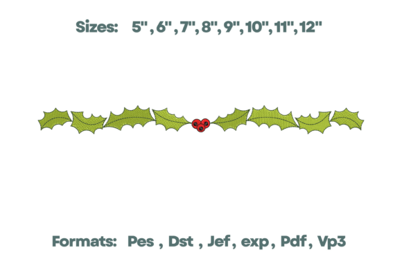 Christmas Holly Berry Border Embroidery Review