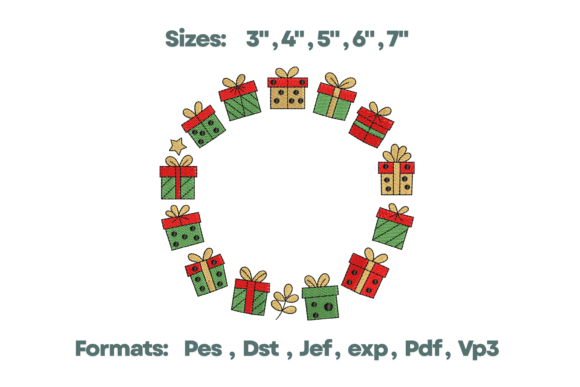 Christmas Presents Wreath Embroidery Review