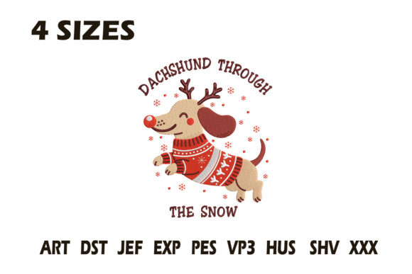 Dachshund Christmas Embroidery Review