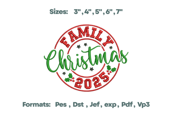 Family Christmas 2025 Embroidery Design Review