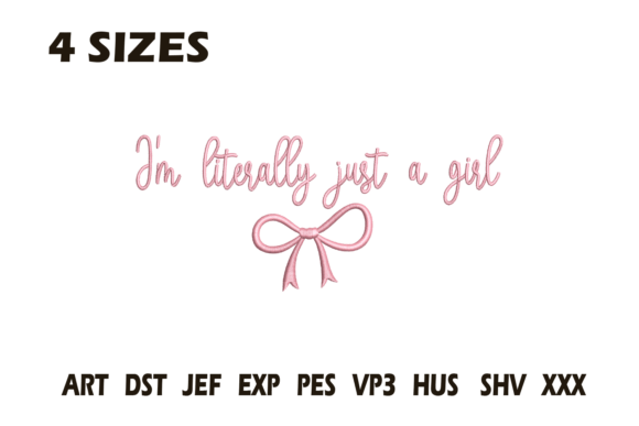 Just a Girl Bow Embroidery Review for Small Business Merch