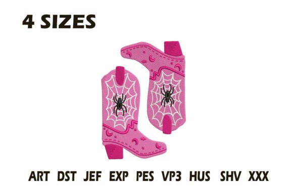 Pink Spider Web Boots Embroidery Review