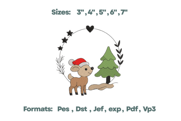 Reindeer Christmas Wreath Embroidery Review