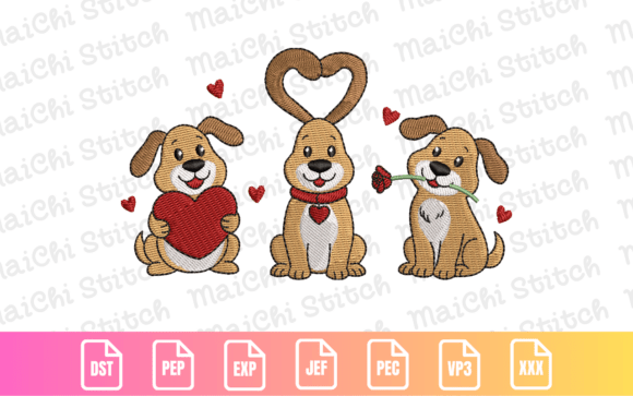 Valentine Puppies Embroidery Review